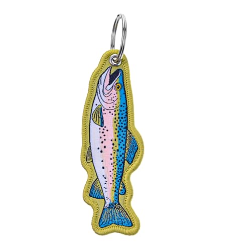 Ymapinc Rainbow Trout Shaped Fish Keychain - Fish Key Chain