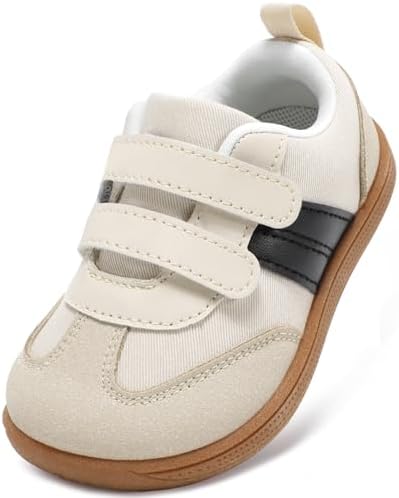 STQ KIDS Jungen Schuhe Breiter Zehenraum Kleinkinder Lauflernschuhe rutschfeste Kinder Sneakers Weiche Leicht mit Haken- und Schlaufenband