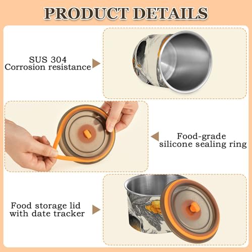 Contenedor de almacenamiento para café OTVEE 500ml acero inoxidable miniatura 5