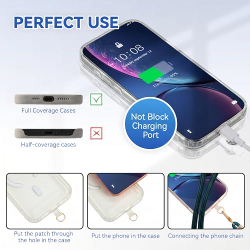 Image of VVAAGG Cell Phone Lanyard for iPhone Crossbody Phone Strap | Adjustable Neck Wrist Strap Anti Theft Long Lanyard Travel Essential for Women Most iPhone and Android Smartphones