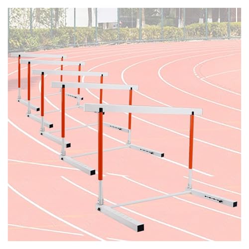 Portable Speed Training Hurdles Pack of 5, Agility Training Equipment for Soccer/Basketball/Football/Hurdle Training, Adjustable Height 30-42in Plyometric Hurdles Set