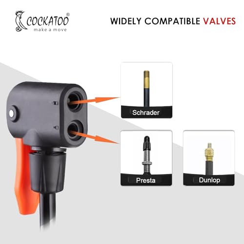 Image of Cockatoo Bicycle Foot Balloon Pump Machine for Bikes and Cycle, Balloon High Pressure Cycle Air Pump for Bicycle, Pump for Cycle Tyre