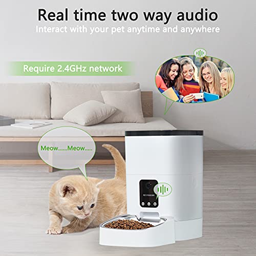 Automatic Cat Feeder,6L WiFi Smart Dog Feeder with HD Camera, Auto Pet Food Dispenser,Voice and Video Recording… - Image 3
