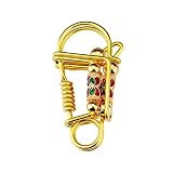 4EAELove Brass Handmade Key Ring Retro Punk Bird Shape Pants Hooks Collectable Keychain Creative Ori