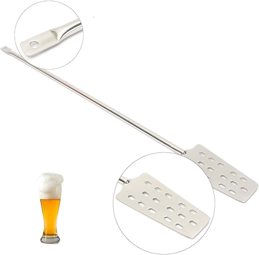 Pagaie de brassage Fermtech 61 cm en acier inoxydable durable - 4