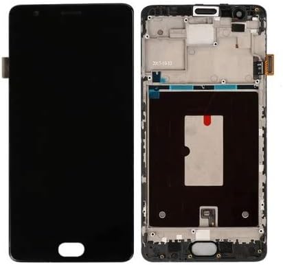 P2 spares GoGoBuy Full Side Bezel Frame Touch Screen with LCD Display Digitizer Replacement Assembly for OnePlus 3T (Black)
