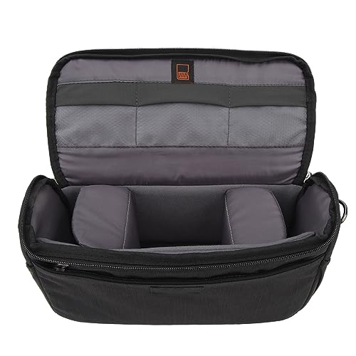 Bolsa impermeable AMONIDA para cámara y dos lentes con correa ajustable de hombro color rojo 7