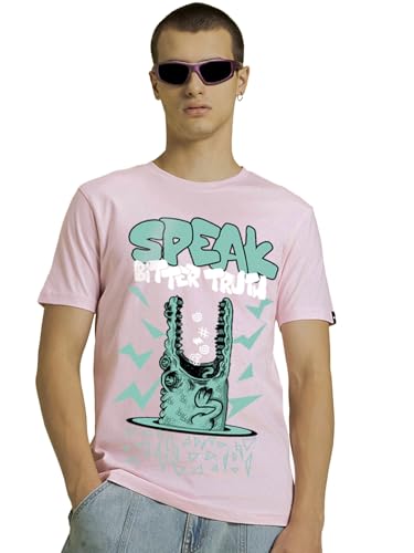 T-shirt pour homme avec imprime graphique coupe reguliere demi-manches col rond M