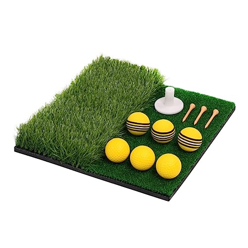 BESTonZON 1 Juego Estera de Práctica Indoor Portátil con Superficie de Césped para Entrenamiento Casa de Césped para Interiores y Exteriores