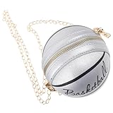 [LABRIMP] チェーン付き斜め掛けバスケットボールバッグ レディースレザー耐久素材 おしゃれな収納力メイクポーチ兼用 クロスボディバッグ