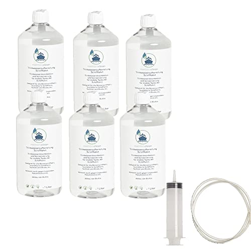 membraclean 6 x Trinkwasseraufbereitung Schifffahrt - 1 Liter + Befüllset Cover