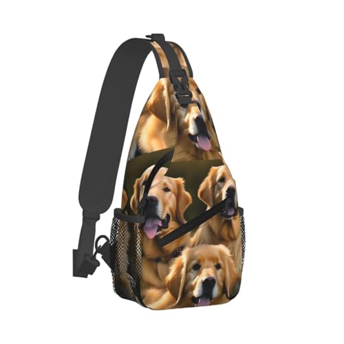 Mochila cruzada con estampado Golden Retrievers miniatura 2