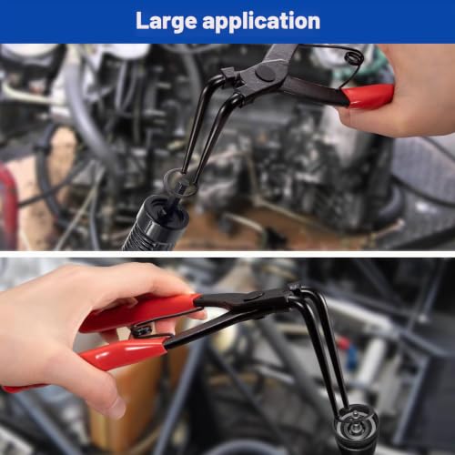Toolwiz 90 Degrés Long Bec de Pince à Circlips Clips, Rouge – vue 7