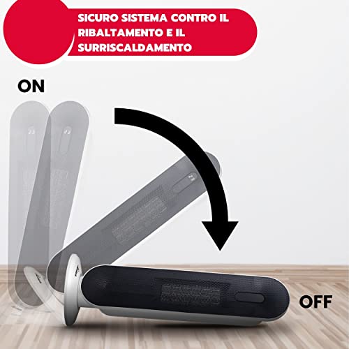 ARDES AR4P16 TATANKA Keramische ventilatorkachel, 2000 W, keramische ventilatorkachel met bedieningspaneel en afstandsbediening, geluidsarme oscillerende ventilatorkachel Eco-niveau en comfort - Afbeelding 8