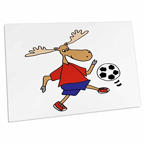 3dRose Desk Pad divertido alce jugando fútbol miniatura 1