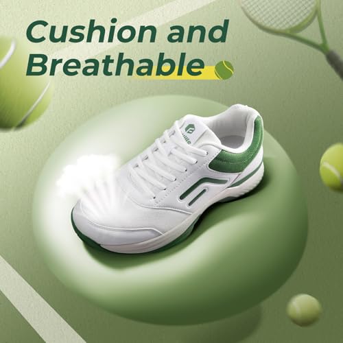 Image of FitVille Extra Wide Pickleball Tennis Shoes Men for Hard or Clay Court | Racquetball, Squash, Badminton, Breathable, Comfortable, Cushioning, Arch Support