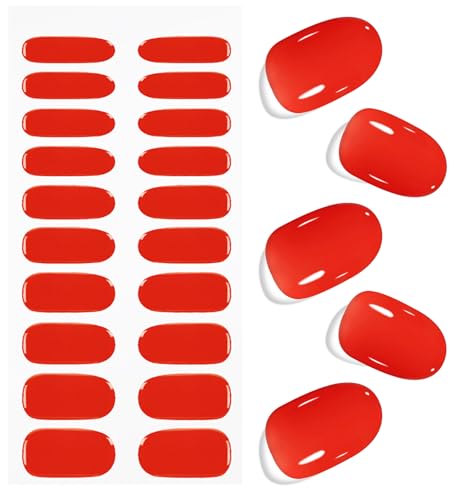 JMEOWIO Rote Gel Nagelsticker Set