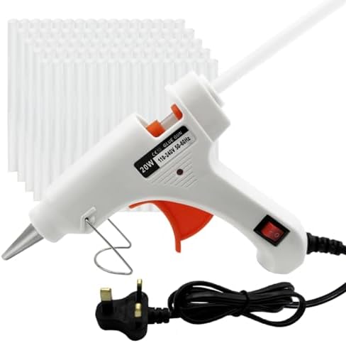 WAIZHIUA Hot Glue Gun Kit 20W Fast Heating Mini Glue Gun with 80 Glue Sticks Nozzle Protection for Crafting, DIY, Art, Hobby, Crafts, Home Repairs