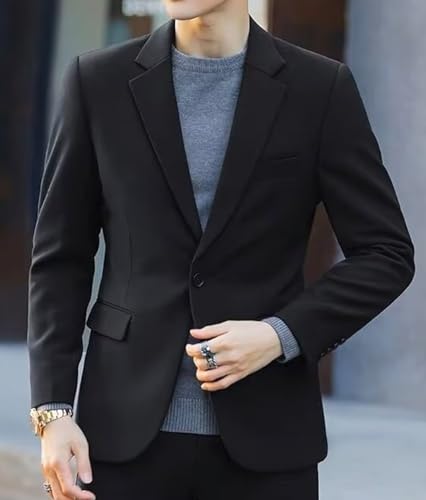 Mens Sport Coat Casual Blazer Slim Fit One Button Business Suit Jacket Sport Coats2