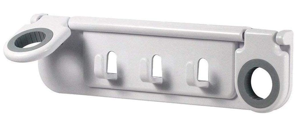 Wall Mounted Mop and Broom Duster Brush Holder Organizer Storage Rack, 11 x 3 Inch, White-picture-23