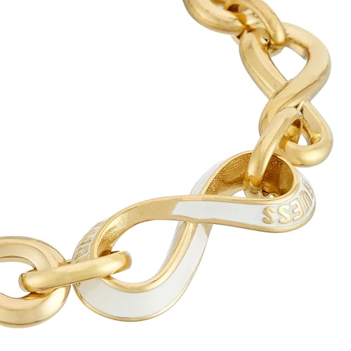 Image of GUESS Amore Gold-Plated Stainless Steel Bracelet For Women | Durable | Tarnish-Resistant & Gift-Ready | Size Small