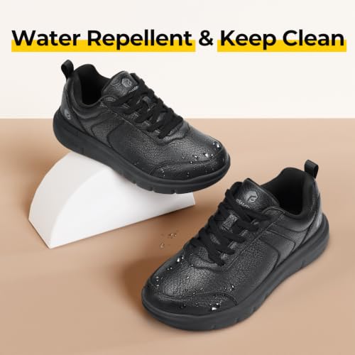 Image of FitVille Wide Shoes for Men Dress Sneakers Casual Oxfords Comfortable Shoes for Men Lightweight Plantar Fasciitis Bunions