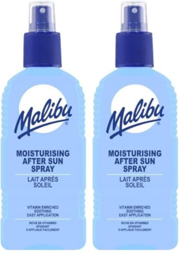Image of Malibu Sun After Sun Care Moisturising Vitamin Enriched Spray, Original, 200ml (Pack of 2)