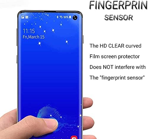 Tempered Glass Screen Protector for Samsung Galaxy S10, 3D Curved Tempered Glass, Finger Print Compatibles, HD Clear , Easy Installation.(2 Packs)