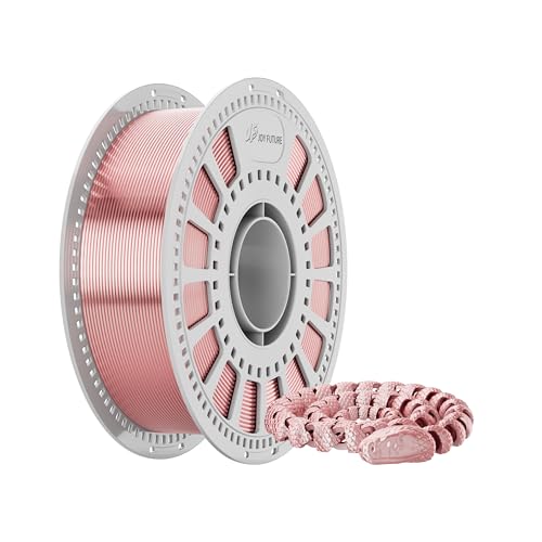JOY FUTURE 3D Printer Silk Filament, PLA Silk Filament 1.75mm, Smooth and Silky Texture Surface, Dimensional Accuracy +/- 0.02mm, 1Kg(2.2lbs)/Spool Fit for FDM 3D Printers (Rose Pink)