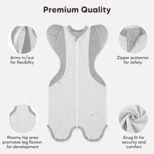 Image of Susurration 2-Pack Baby Swaddle Sleep Sacks - Swaddles for Newborns, Infant 0-3-6 Months, Baby Girls, Boys, Soft & Snug Newborn Sleep Sack, Nursery Swaddling Blankets