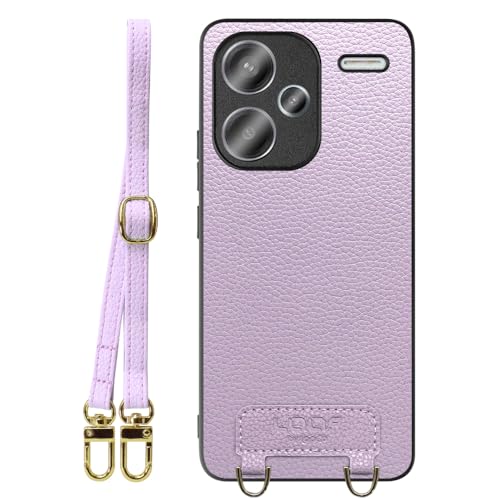 LOOF LUXURY-SHELL SHOULDER �{�v ���U�[ �X�}�z�P�[�X for Xiaomi Redmi Note 13 Pro+ 5G �p �P�[�X �J�o�[ �X�g���b�v�z�[�� �V�����_�[ �X�g���b�v �X�}�z�V�����_�[ �V���v�� �ϏՌ� ���^ �y��