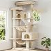 Heybly Kratzbaum, 180cm Katzenturm für Wohnungskatzen Beige HCT034M