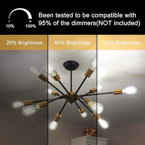Image of TJOY 4 Pack E26 Base Vintage LED Edison Light Bulbs, 60W Equivalent Dimmable, 4000K Natural White, 8W ST58 LED Filament Bulbs, 800Lumens, CRI80+, Antique Glass Style for Home, Bedroom, Farmhouse