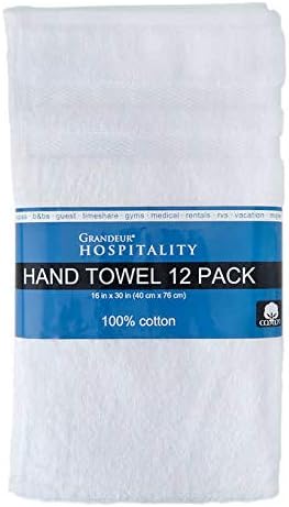 Grandeur Hospitality Hand Towels; 12 pack Color White