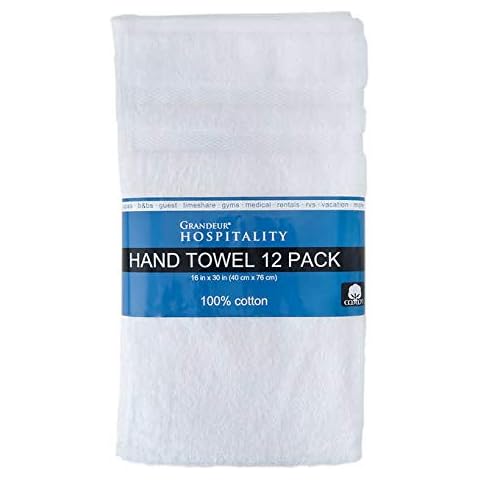 Omni Linens Grandeur Hospitality Hand Towels; 12 pack Color White Cover
