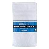 Omni Linens Grandeur Hospitality Hand Towels; 12 Pack Color White