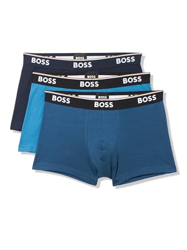BOSS Men's 3-Pack Multi Color Bold Logo Trunks
