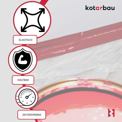 KOTARBAU® 10er Set - Malerfolie - Abdeckfolie - 4 x 5 m - Malervlies - Abdeckplane - Bauschutzfolie - Robust - Transparent