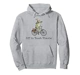Off To Teach Theater Funny Meme Frog Teacher Back To School Pullover Hoodie