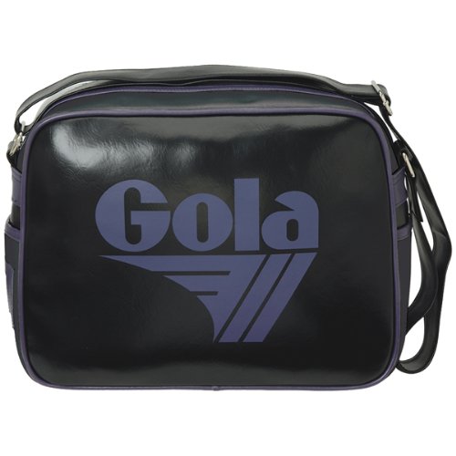 Original Gola Redford Classic Retro 70s Messenger Shoulder Bag black/purple