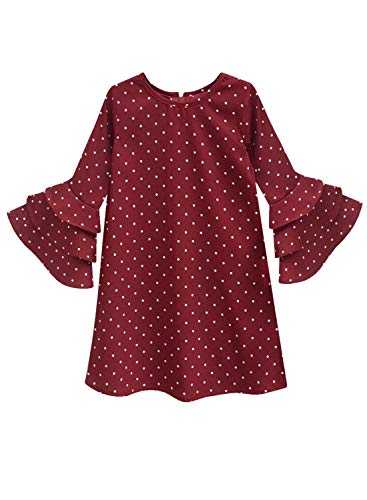Image of A.T.U.N. (ALL THINGS UBER NICE) Girls Cotton A-Line Knee Length Long Sleeve Casual Dress