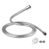 Goseoil Manguera de ducha de mano de 59 pulgadas, flexible y duradera con inserto de latón y tuerca