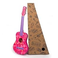 Help your little one start or take the next step in learning and playing guitar with this acoustic wood guitar. Encourage your child to develop their interest in music, allow them to be musically creative and have lots of fun at the same time. Comfor...