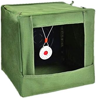 HQSYY 11.8x11.8x11.8in Target Box Practice Competitive Game Bulls Eye wear-Resistant Anti-Slingshot Target Box Bow Food Collection Box Slingshot Silencer… (Green)