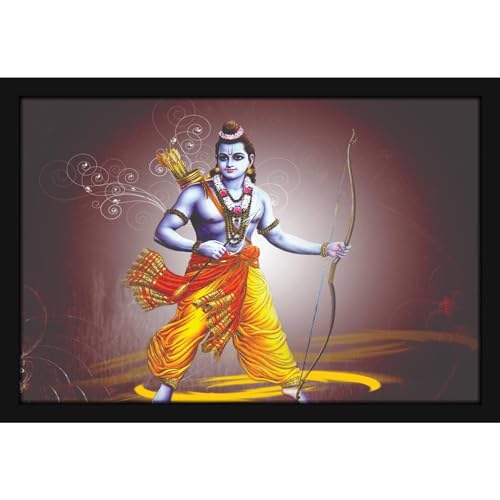 Cadre photo Lord Ram parfait pour décorer votre salon de style spirituel indien