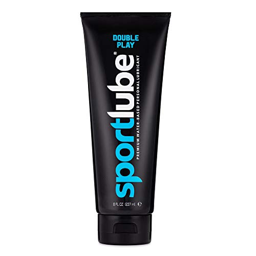 Sportlube Double Play Premium Water-Based Personal Lubricant 8oz Tube - Sex Lube for Men, Women, and Couples