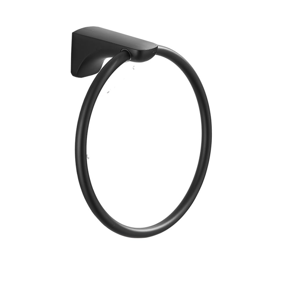Juego de accesorios de baño negro con toallero y portarrollos