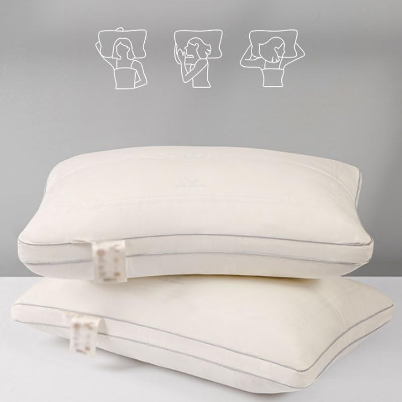 Slow Rebound Embroidered Neck Protecting Knitted Cotton Family Pair Pillows