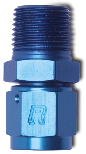 Edelbrock/Russell 614206 Blue Anodized Aluminum Straight Female -6AN to Male 1/4