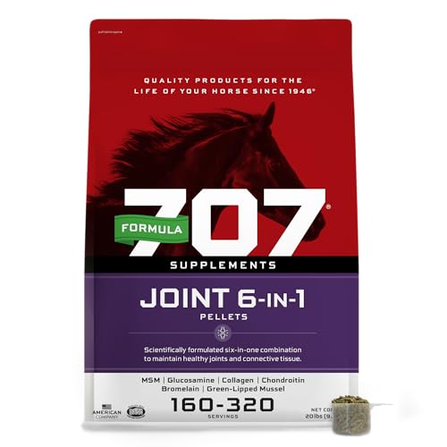 Formula 707 Joint 6in1 Equine Supplement 20 lb Bag &ndash; Support for Joint Integrity and Inflammatory Response in Horses &ndash; Green-Lipped Mussel, MSM, Glucosamine, Chondroitin & Collagen